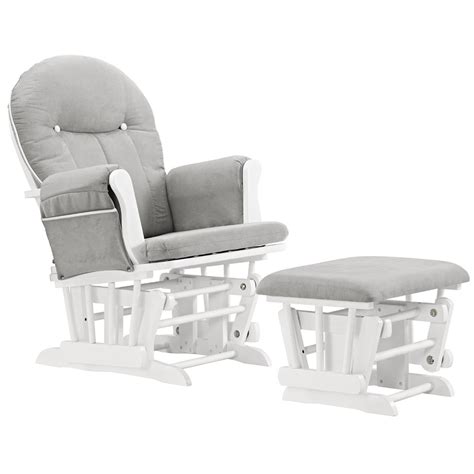 angel line celine glider and ottoman white with gray cushions|Angel Line Celine Glider And Ottoman, White with .